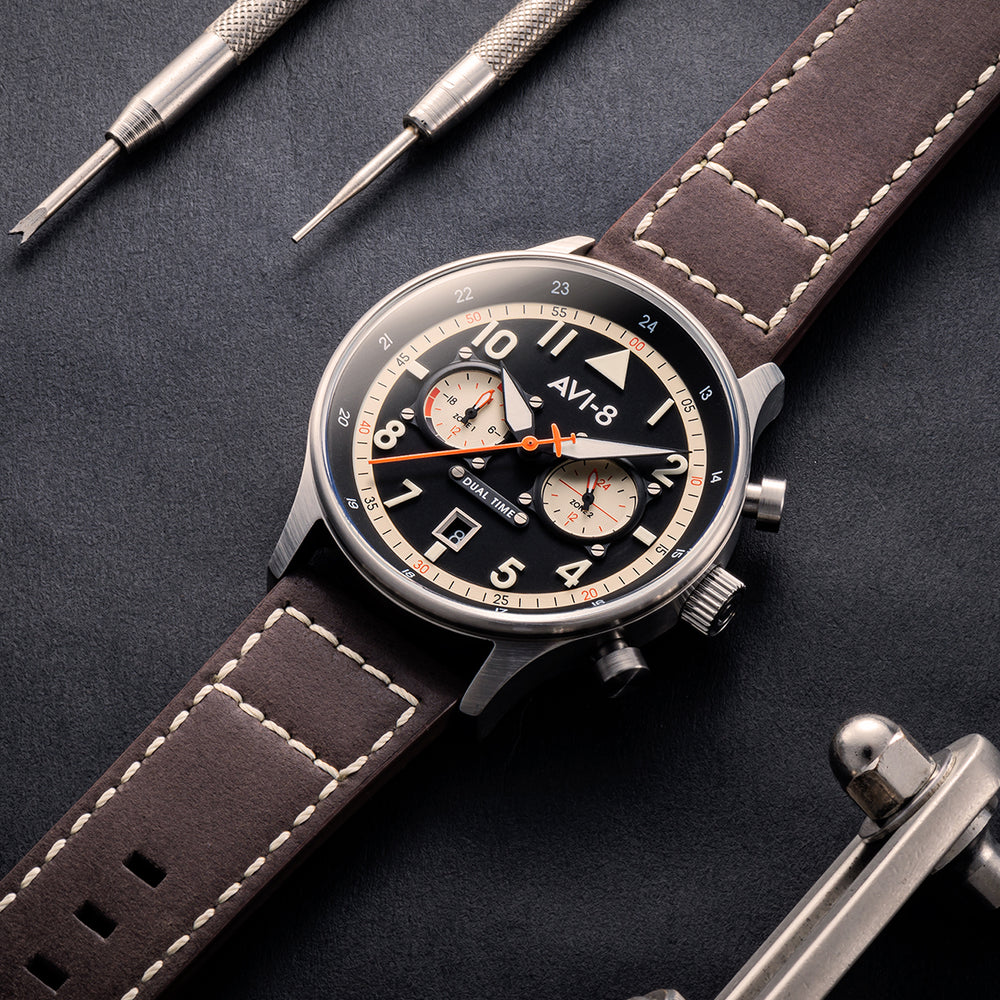 Manston Hawker Hurricane Carey Dual Time AVI 8 Timepieces