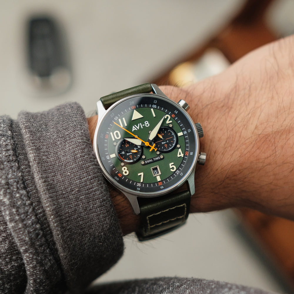 Merville Hawker Hurricane Carey Dual Time AVI 8 Timepieces