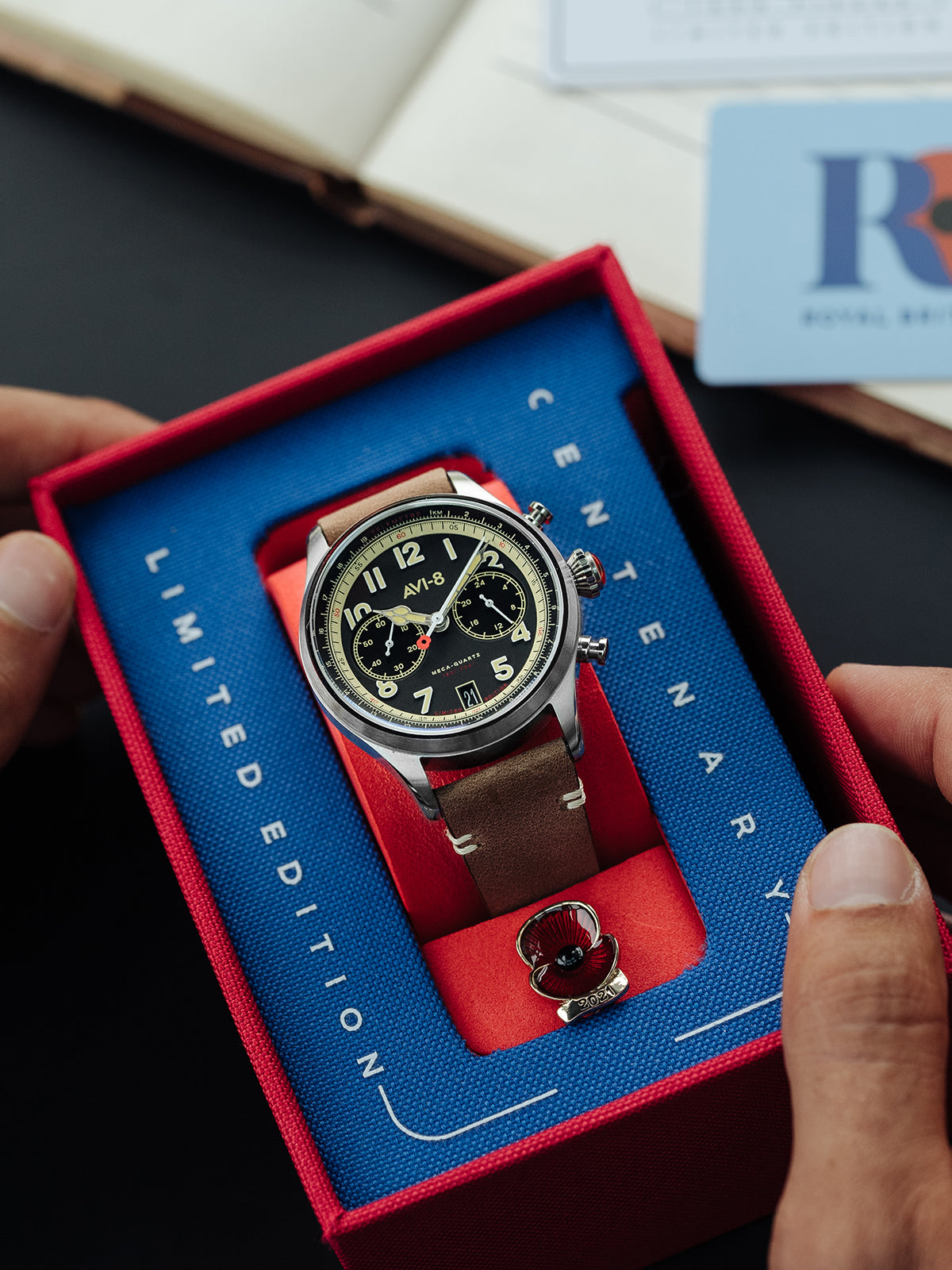 ROYAL BRITISH LEGION FOUNDER'S CHRONOGRAPH LIMITED EDITION HERITAGE BROWN 2
