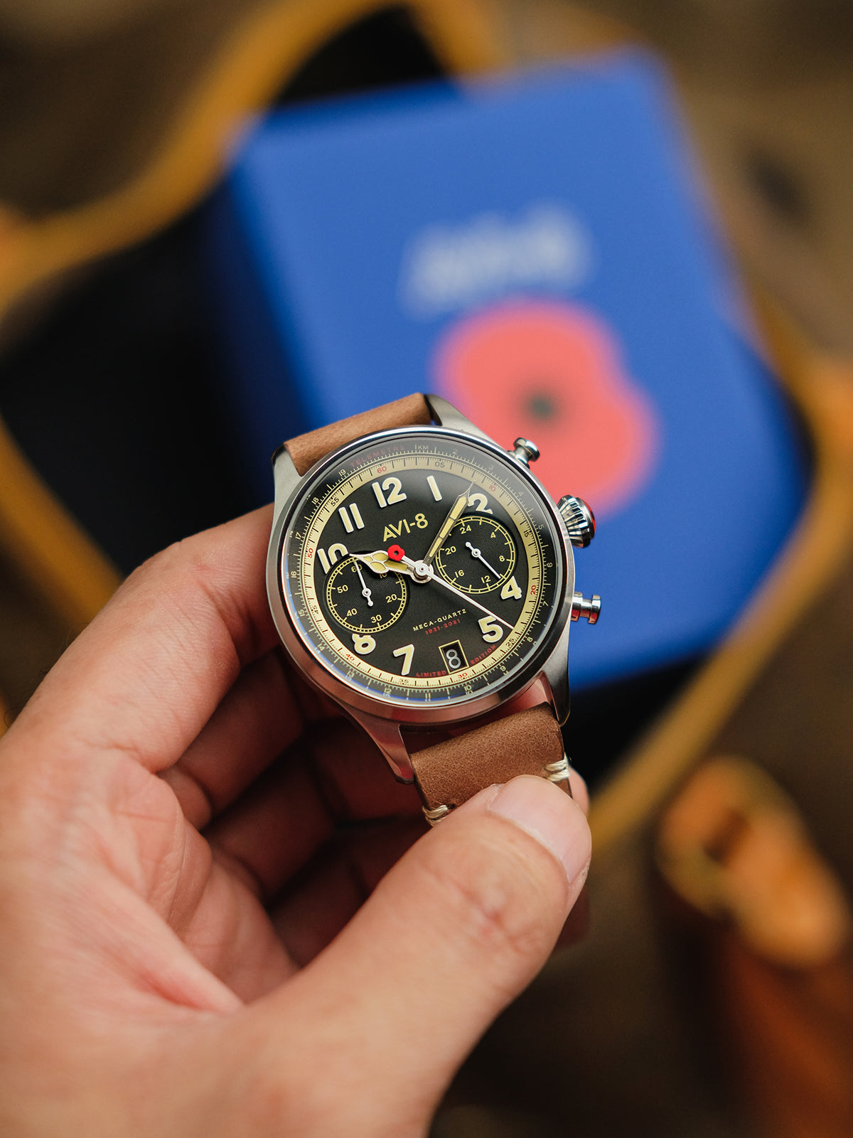 ROYAL BRITISH LEGION FOUNDER'S CHRONOGRAPH LIMITED EDITION HERITAGE BROWN 3