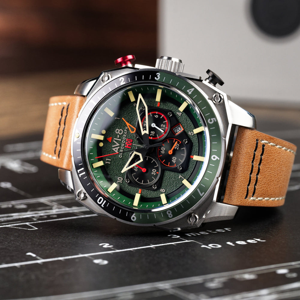 Forest | Hawker Hunter Atlas Dual Time Chronograph – AVI-8 Timepieces