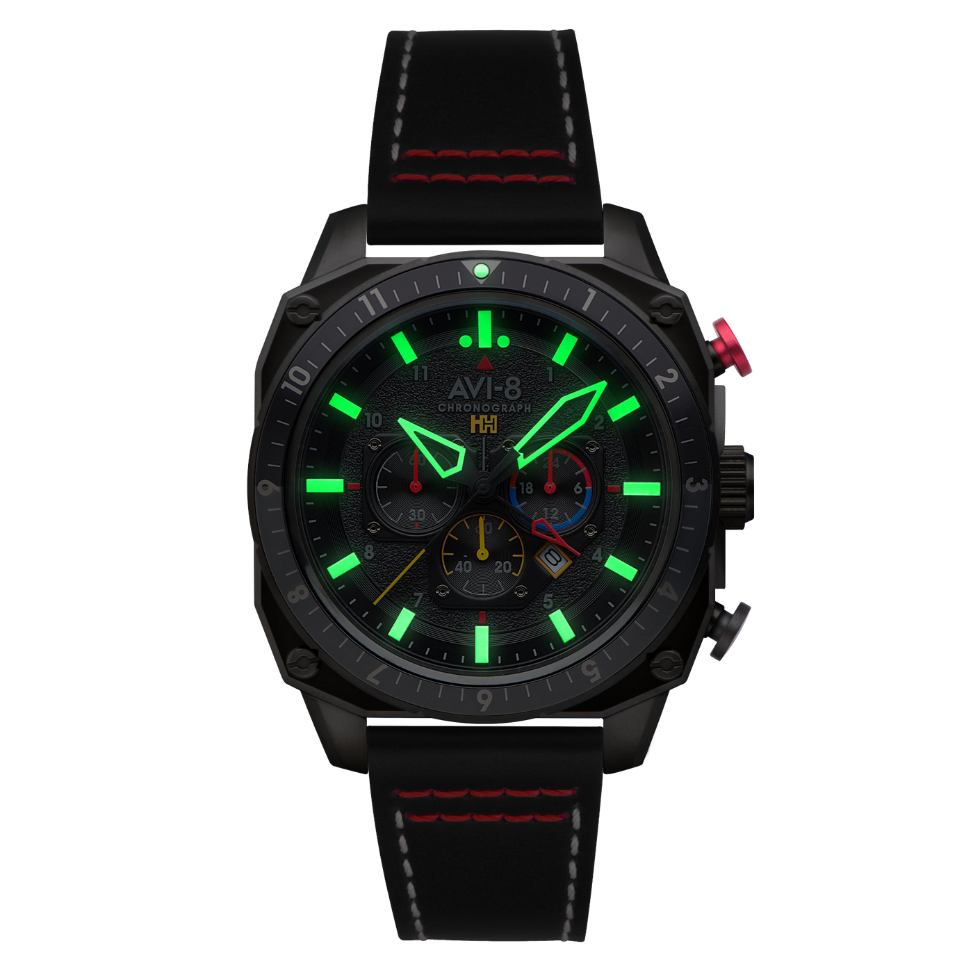 Black Ops | Hawker Hunter Atlas Dual Time Chronograph – AVI-8 Black Ops | Hawker Hunter Atlas Dual Time Chronograph – AVI-8
